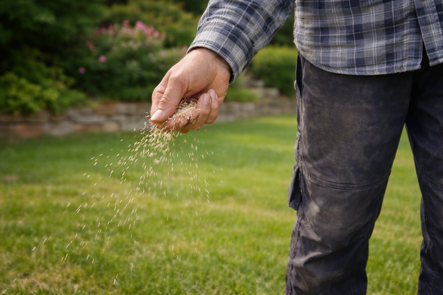 Засаждане на трева