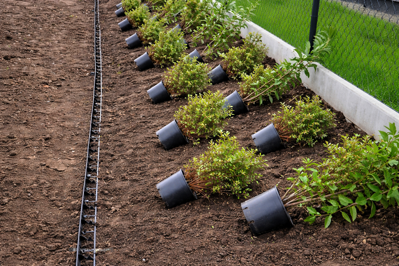 Засаждане на жив плет, дървета, храсти и цветя